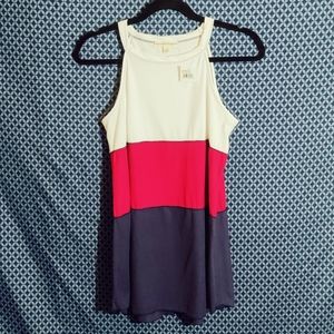 Above and Beyond - Women's red, white and blue ribbed tank top. New. Size - M